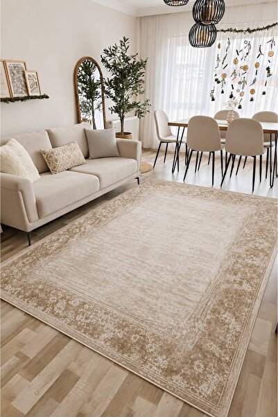 CENTER AVM Kahverengi Halı Salon Halısı 6m2 200x300 Salon Halısı Makinede Yık...