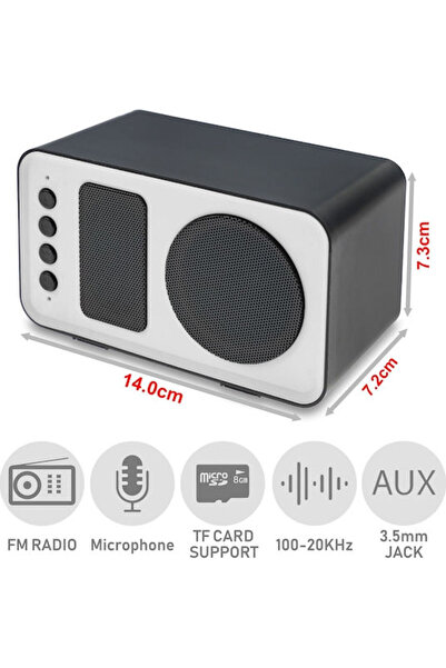 OEM KB10 Ηχείο Bluetooth 3W με Ραδιόφωνο Λευκό
