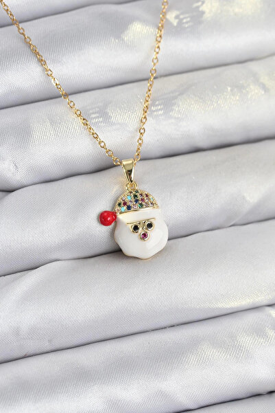 ARMÜZ 316L Steel Chain Gold Color Snowman Head with Hat Model Christmas Theme...
