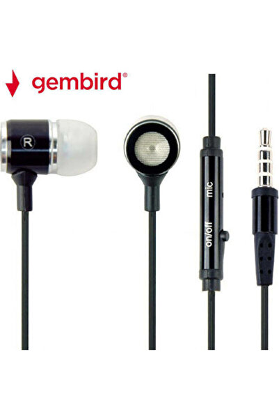 Gembird EP-001 Ενδοωτικά ακουστικά handsfree με βύσμα 3.5mm, Μαύρο