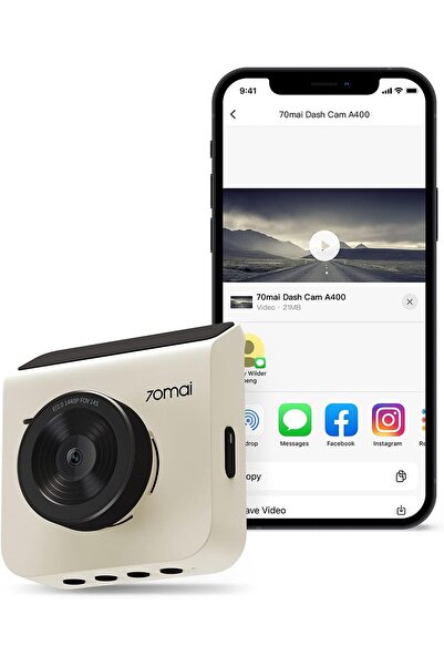 70MAİ داش كام Dash Cam A400 بدقة 2K QHD شاشة IPS 2.0 انش كاميرا خلفية للسيارا...