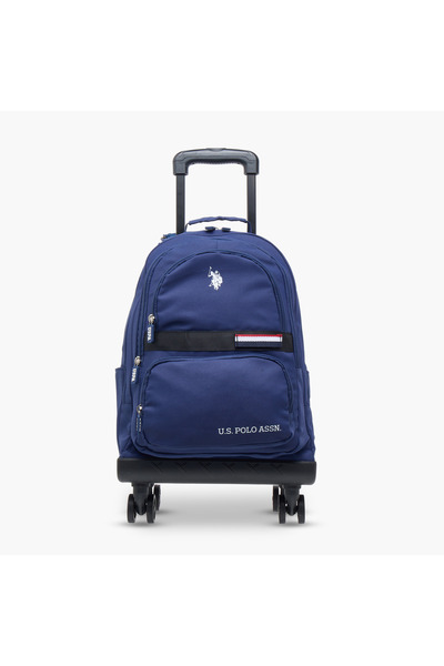 U.S. Polo Assn. US POLO ASSN. Solid 18-inch Trolley Backpack with Retractable...