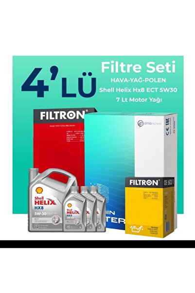Filtron Mercedes Vito 111 CDI 1.6 Dizel Filtre Bakım Seti Shell Motor Yağlı (2014-2021) 4 Lü