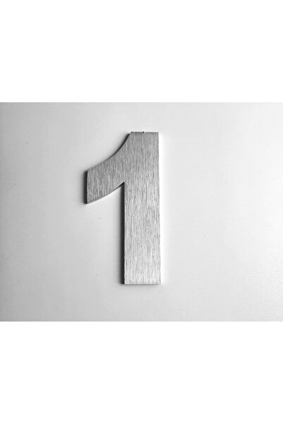GENDEC Kapı, Daire,Bina, Numarası 8 cm No:1 fırça desen PASLANMAZ ÇELİK METAL...