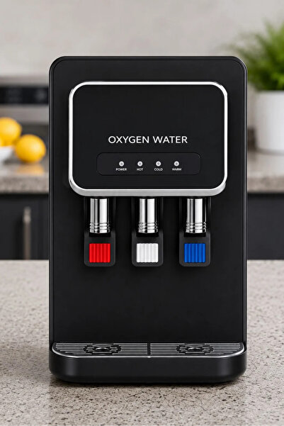 OXYGEN WATER Tezgah Üstü Arıtmalı Su Sebili - Sıcak Soğuk Ve Normal Su Çıkışl...