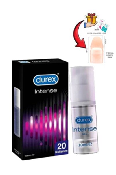 Durex İntense Kadınlara Özel Hassas Bakım Jeli 10 ml + 7 Cm Uzatmalı Kılıf-Ka...