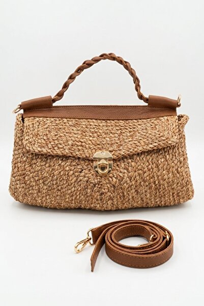 I Love Shoes Calmera Taba Genuine Leather Jute Women's Bag