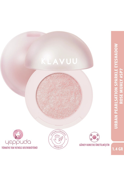 Klavuu Urban Pearlsation Sparkle Eyeshadow # 7 Rose Muhly - Eyeshadow with Pe...