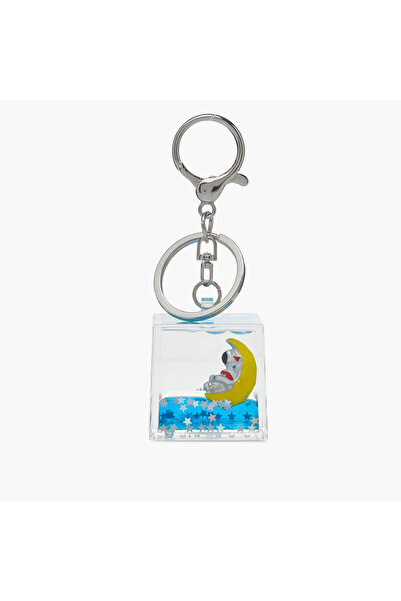 Lifestyle Animal In Moon Liquid Charm Keyring with Hook