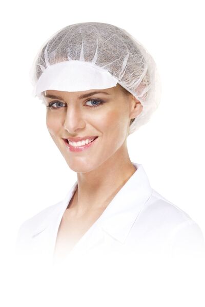 OEM Σκούφος μιας χρήσης με γείσο White One Size