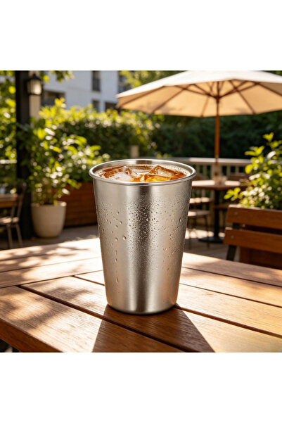 KMT Ανοξείδωτη κούπα μπύρας 500 ml, διάμετρος στομίου 9 εκ., ύψος 12.5 εκ.,