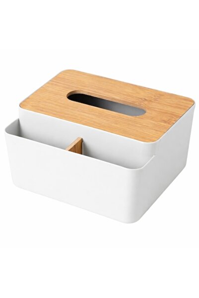 OEM Cutie multifuncțională pentru șervețele cu organizator, Bambus/Plastic, A...