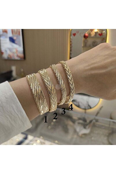 XUPING JEWELRY 14K ALTIN KAPLAMA HASIR BİLEKLİKLER-2