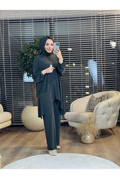 HEAWENİST 9068 Side Gather Detailed Suit Khaki