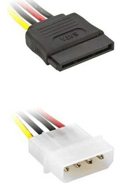 POWERTECH Καλώδιο Molex 4 ακίδων σε Sata 15 ακίδων 0,15μ Πολύχρωμο (CAB-W011)