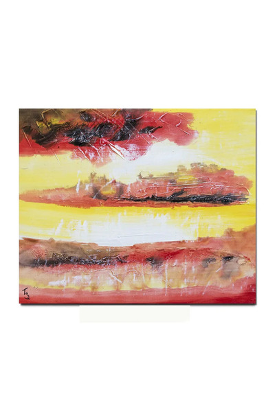 artnova Ръчно рисувана абстрактна картина, Фантазия в абстрактно 12, 60x50см ...