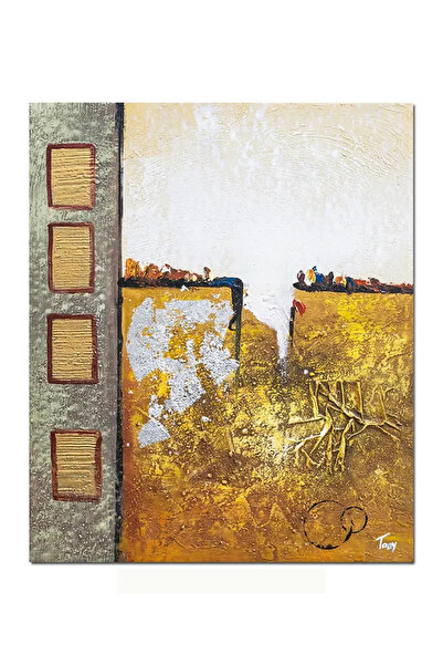 artnova Ръчно рисувана абстрактна картина, Абстрактна фантазия, 60x50см масле...
