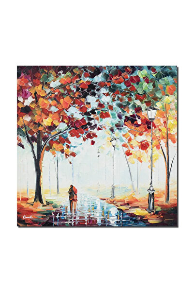 artnova Ръчно рисувана картина на влюбени, Еднакви по пътя на живота, 50x50см...