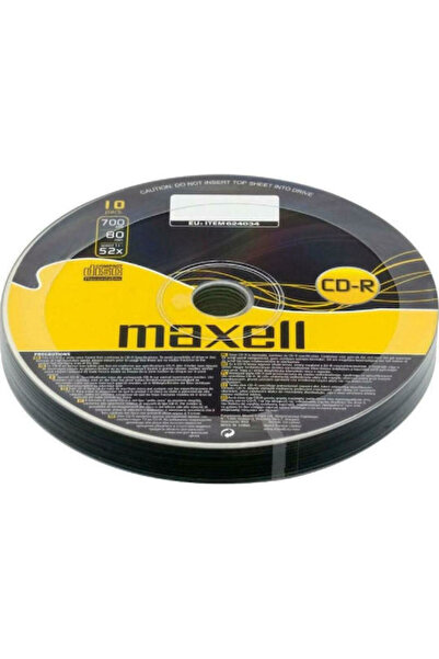 Maxell Εγγράψιμο CD-R 52x 700MB Κουτί 10 τεμαχίων (Cake Box) Κωδικός: CD0192