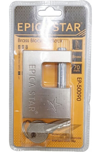 Epica Λουκέτο Star Μονομπλόκ με Κλειδί 70mm 1 τεμάχιο Κωδικός: EP-50090
