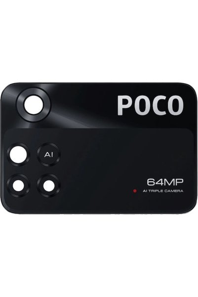 OEM Γυαλί φακού κάμερας μαύρο για Poco M4 Pro