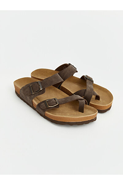 LC Waikiki Peak New Season Brown Suede Look Women's Flip Flops