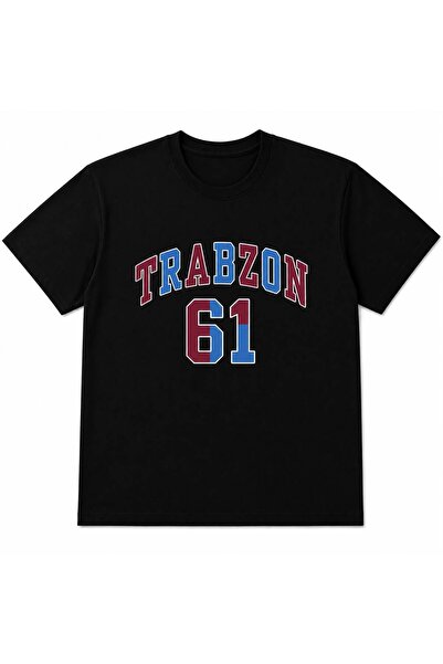 EYMORA Trabzon 61 Claret Red Blue Printed Unisex T-Shirt – Trabzon City Theme...
