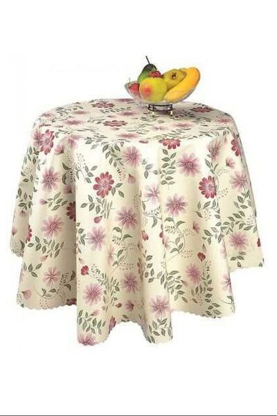 Generic Brand مفرش طاولة جاهز من سيرمات بحجم 140x140 سم دائري -MH69