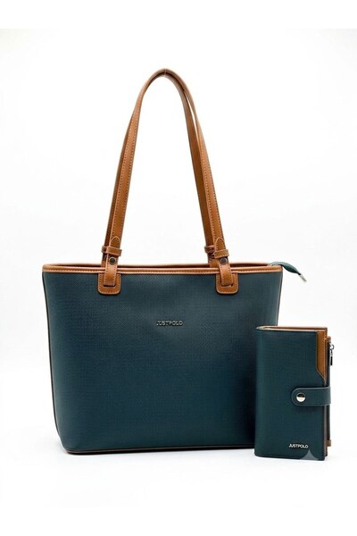 Just Polo Water Resistant Women's Large Bag and Wallet Set