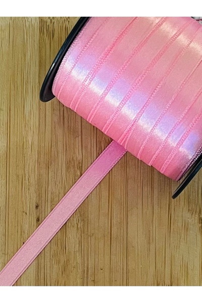 Öztürk Tuhafiye Dvostrana satenska traka. 1 cm x 5 metara. Roze.