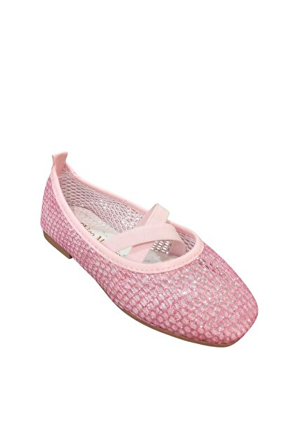 Chica Magica Vespera Pink Glittery Mesh Detailed Elastic Band Girls' Ballerin...