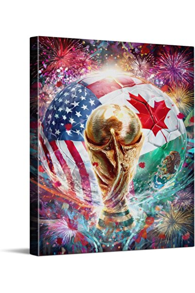 HOME MODE 30x40 cm Gallery Wrapped Canvas | FIFA World Cup Trophy USA Canada ...