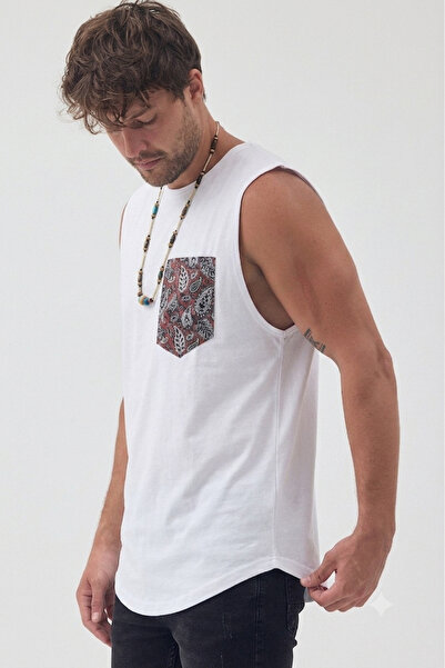 rammers Zero Sleeve Wide Neckline Bohemian Pocket T-Shirt Oval Cut
