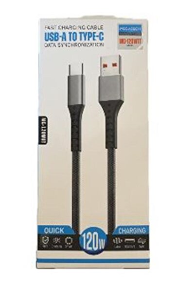 Universal كابل بيانات ميجاتيك MT-120wt من نوع USB إلى Type-C بقوة 120 واط
