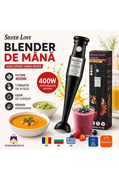 ANY SHOP MARKET Вертикален пасатор Silver Love KK-665, 400W, 1 скорост, ръчен...