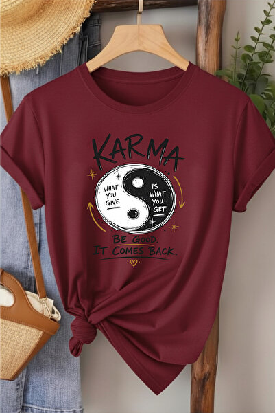 l'eivor Karma - Be Good Special Design Printed Women's Cotton T-Shirt