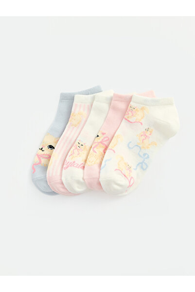 LC Waikiki Nevavm Patterned Women's Booties Socks with Difference in Color, P...