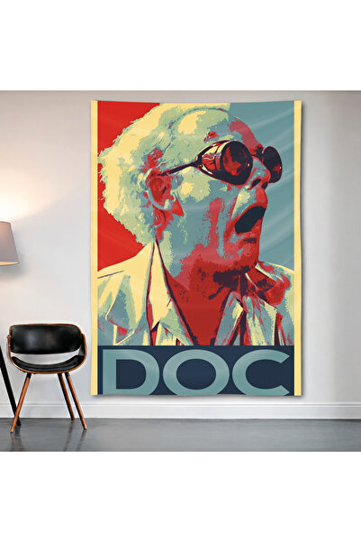 Geek Cultcha Doc Brown Pop Art Wall Covering Wall Tapestry First Quality Sati...