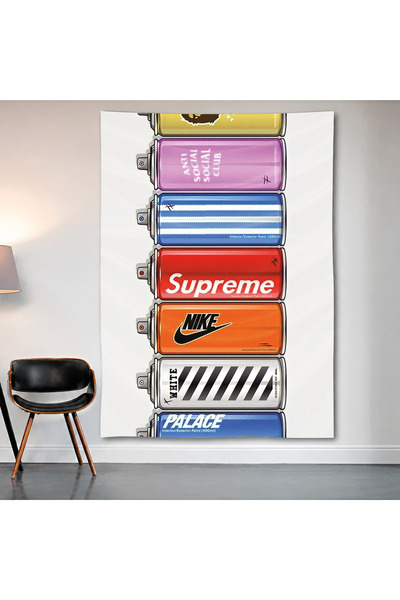 Geek Cultcha Hypebeast Sneakers Stack Wall Covering Wall Tapestry First Quali...
