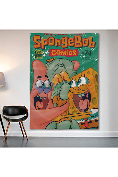 Geek Cultcha Spongebob Comics Wall Covering Wall Tapestry First Quality Satin...