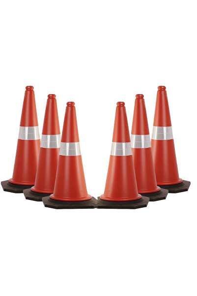 Generic 6 pack of Traffic Cones - Heavy-Duty Safety Cones with Reflective Col...