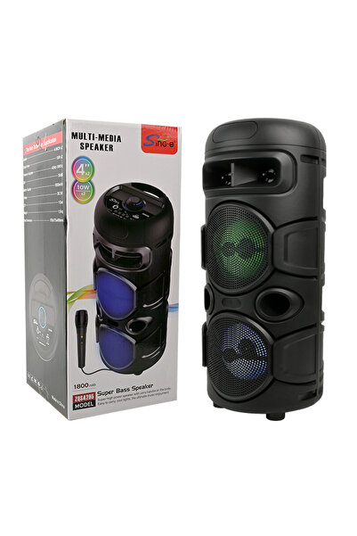 Generic Portable Bluetooth Party Speaker with RGB LED, Karaoke Microphone, FM...