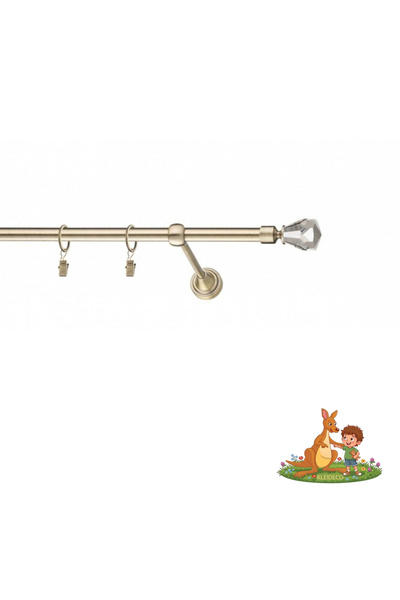 KLEIDECO Galerie simpla perdea AMERIKA, Metal, Diametru 16 mm, Capete NASHVIL...
