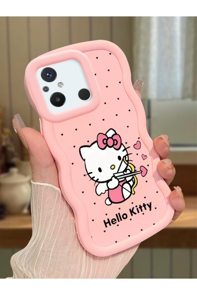 Hontinga Redmi 12C Compatible Case Camera Protector Pink Silicone Couple Phon...