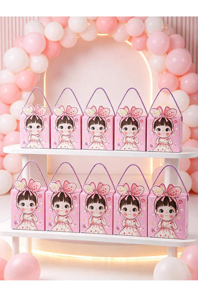 QIANBEIYOU Pink Baby Gift Box Cartoon Girl Theme One Set of Ten Pieces Baby S...