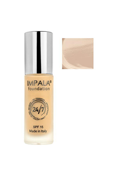 IMPALA Ανεξίτηλο Make-up με SPF 15 24/7, απόχρωση 02 Μπεζ της άμμου, 30ml