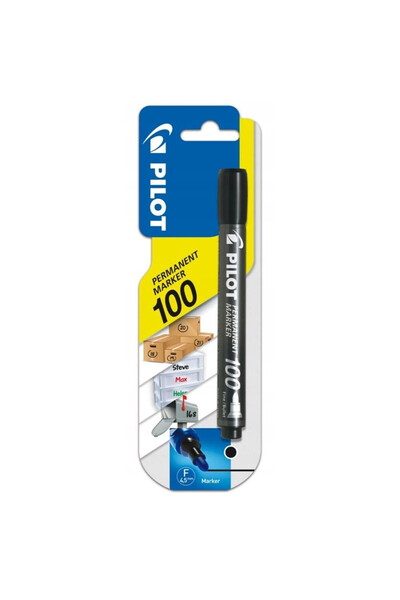 Pilot Marker permanent SCA-100, negru, 1mm, rezistent 24h
