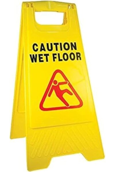 festive Caution Wet Floor Sign Heavy Duty Safety Warning Signs, Reflective Sl...