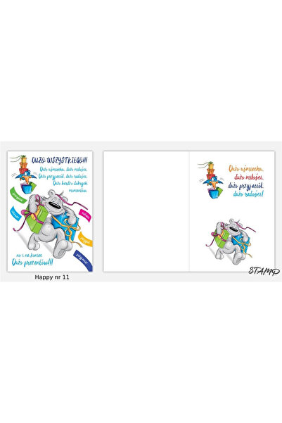 STAMP Karnet felicitare Happy B6, cu plic, 178×131 mm, Multicolor, 1 buc