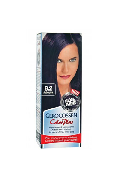 GEROCOSSEN Vopsea de Par Silk&Shine Color Plus, nuanta 8.2 Aubergine, 50 g